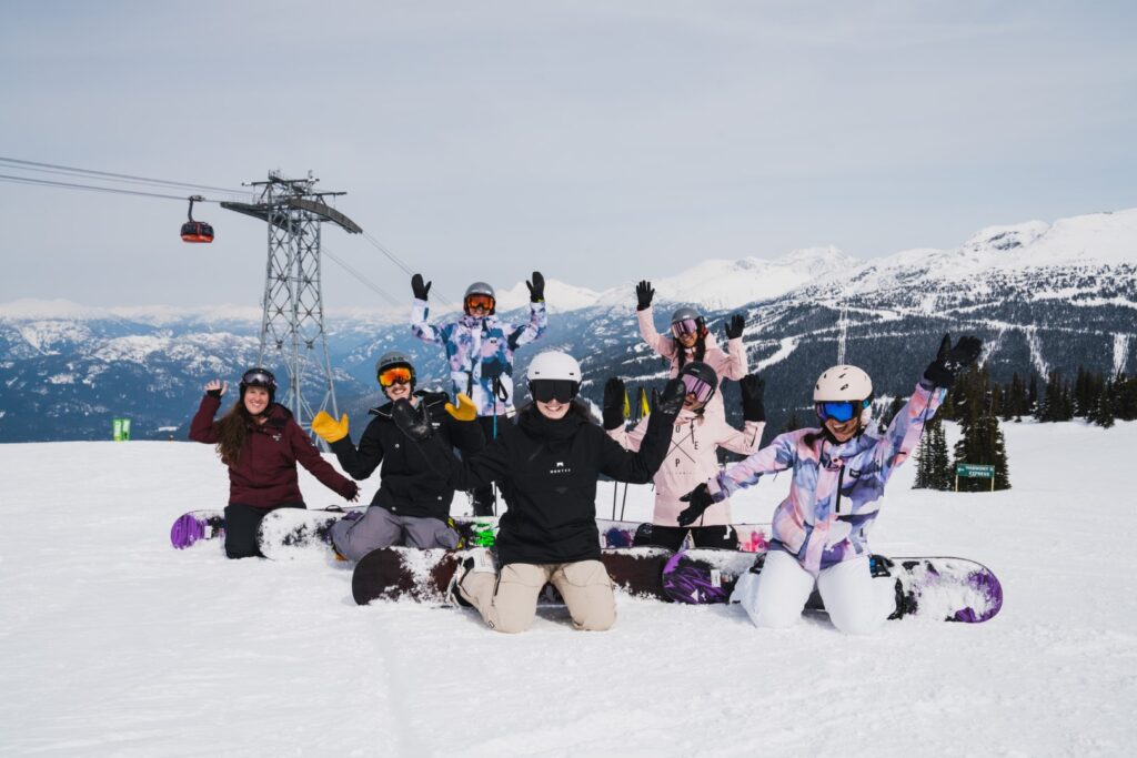 Whistler Snow Board Boarding SnowBoard Me Coat M&MC Ceri Mountain Ski Skiing BritishColumbia BC 