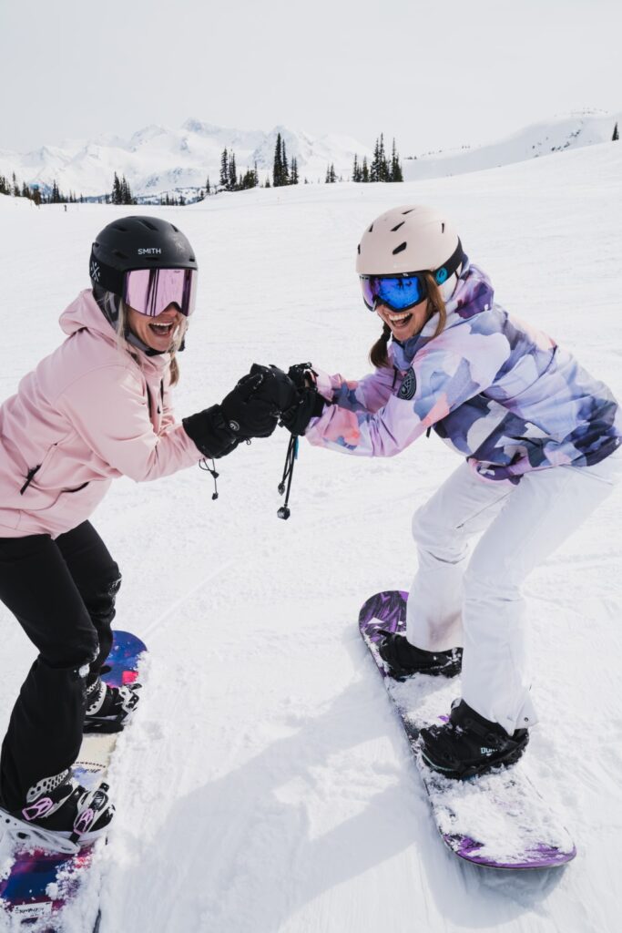 Whistler Snow Board Boarding SnowBoard Me Coat M&MC Ceri Mountain Friend Friends Colleague BritishColumbia BC 