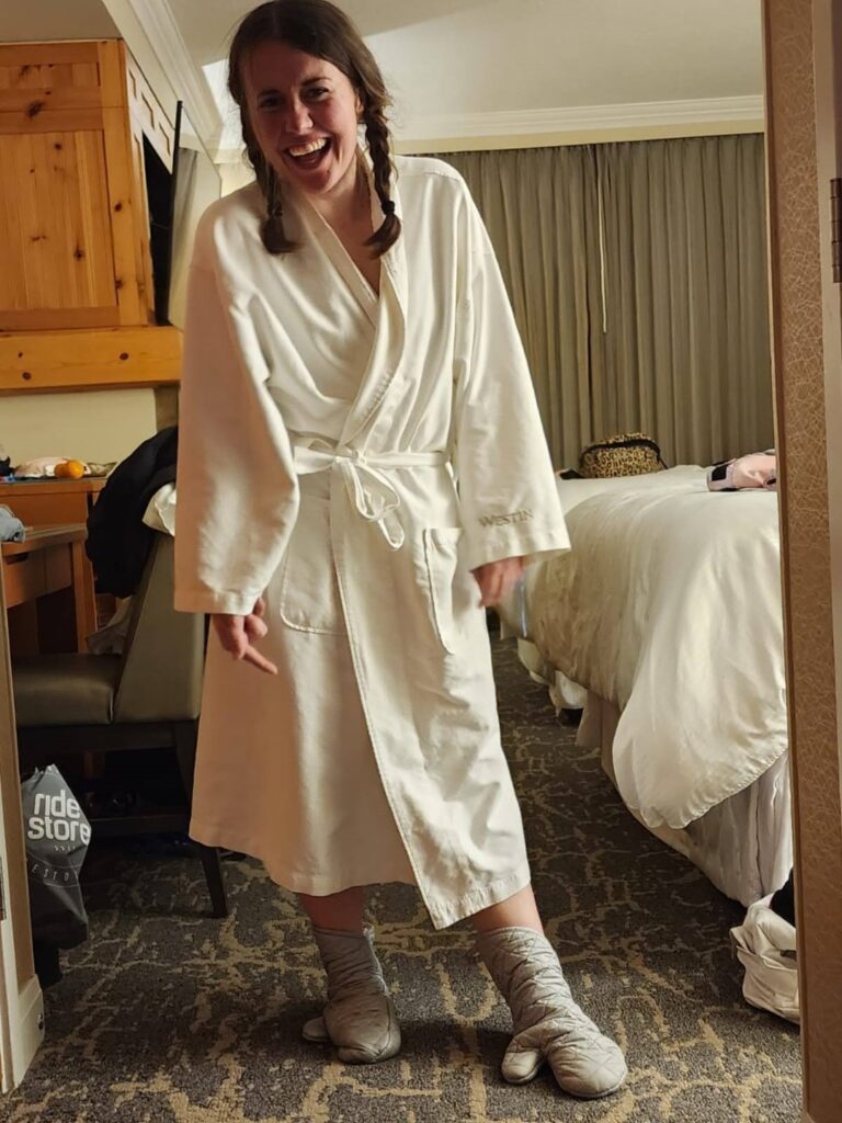 Whistler Me Ceri Robe Hotel Slippers BritishColumbia BC 