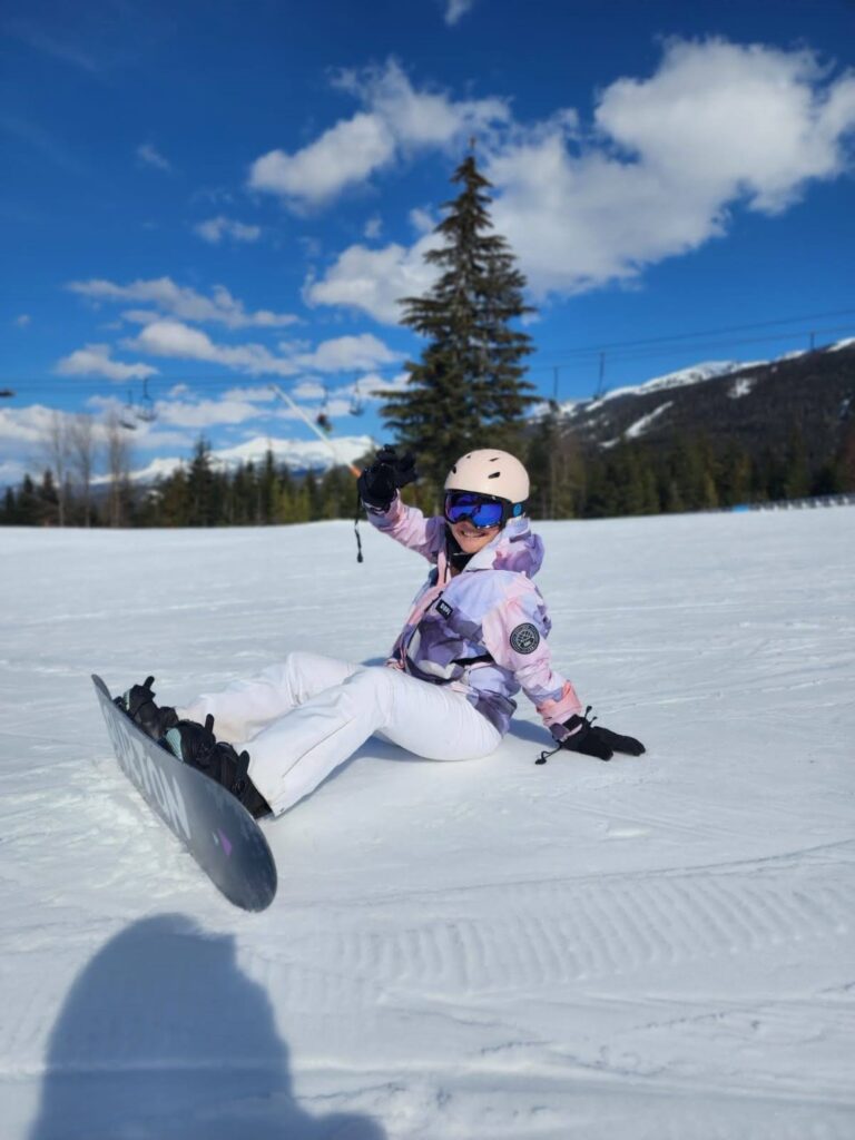 Whistler Snow Board Boarding SnowBoard Me Coat M&MC Ceri Mountain BritishColumbia BC 