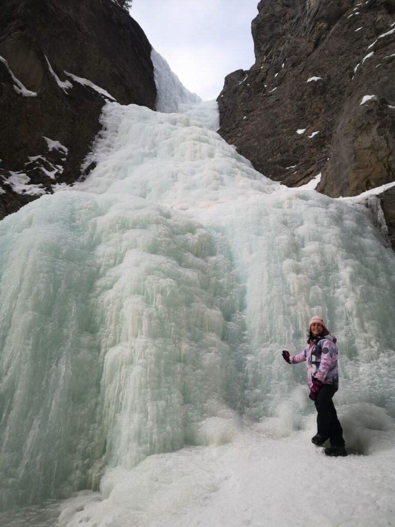 Ceri Coat M&MC Canmore Grotto Canyon Ice Snow IceFall Waterfall Waterfalls Alberta