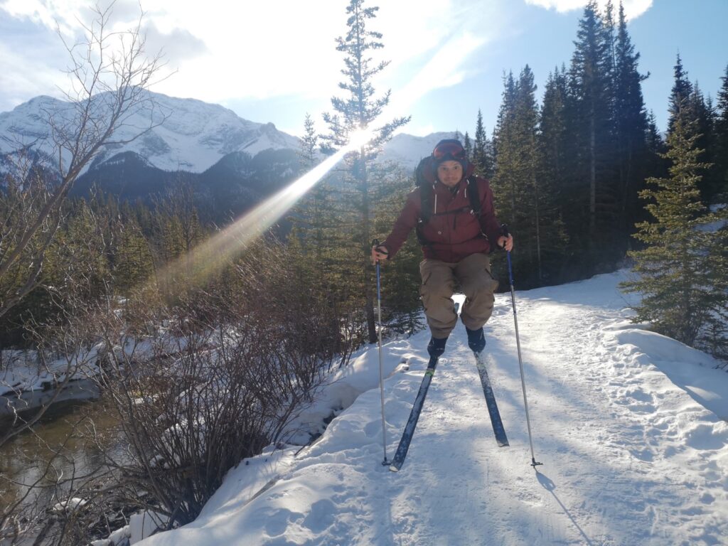 Goat Creek GoatCreek Cross-country XCountry X-country CrossCountry Ski CrossCountrySki Cross-CountrySki Skiing Canmore Alberta CrossCountrySkiing  Rockies TheRockies Forest Snow
Etienne Jump Jumping