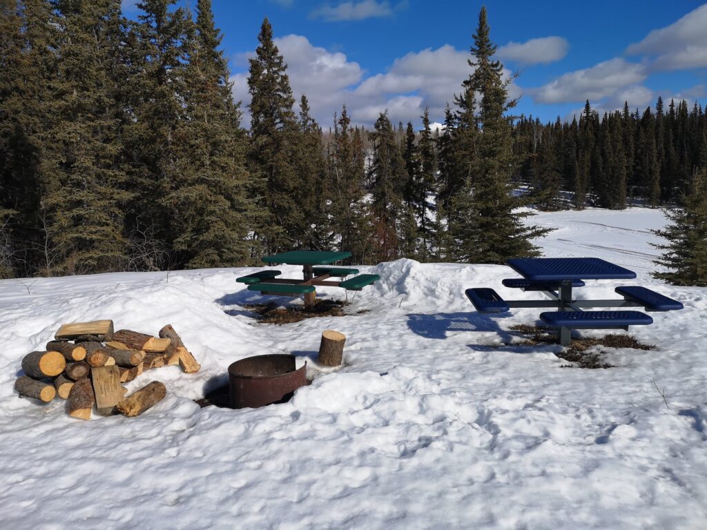 Yukon Whitehorse Snow Walking Fire Bench PicnicBench