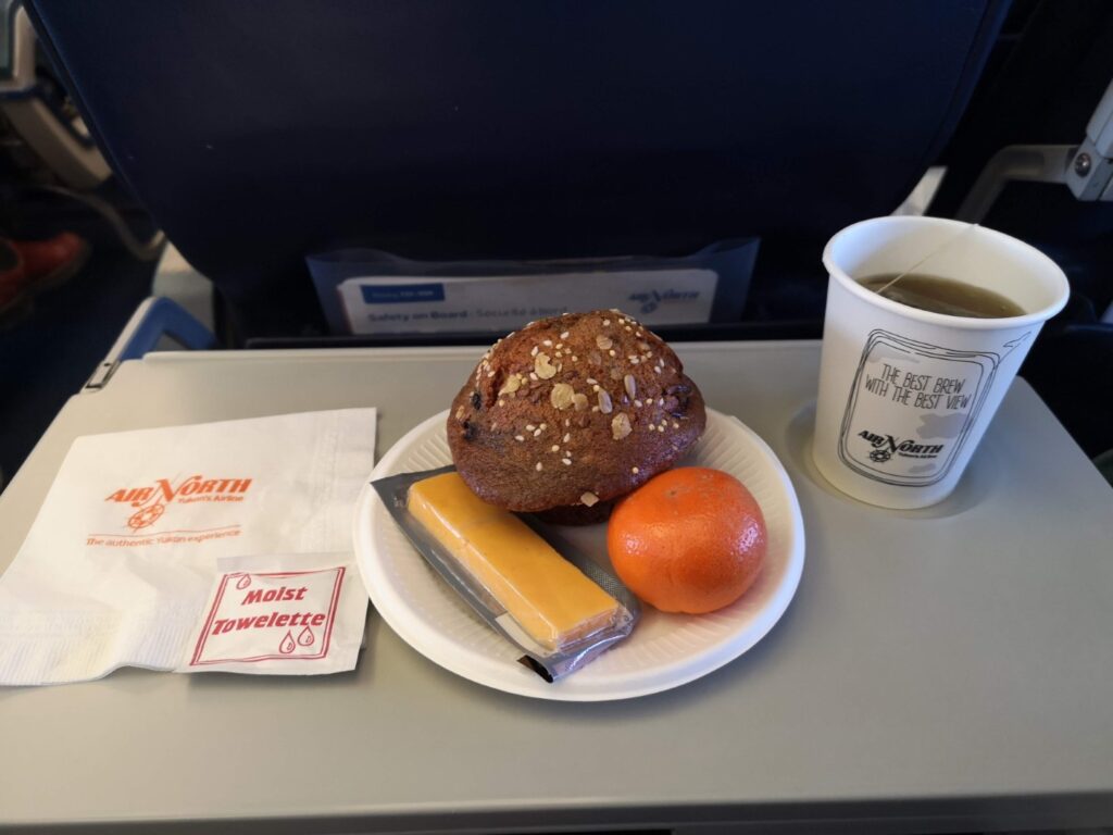 food free freebie plane flight tea orange cheese